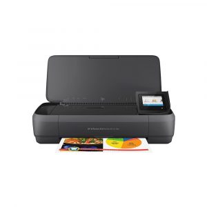 HP OfficeJet 250 All-in-One Portable Printer with Wireless & Mobile Printing, Works with Alexa (CZ992A), Black, Normal